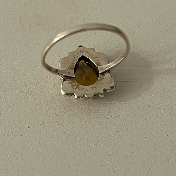 New Dainty 925 Solid Sterling Silver Citrine Gemstone Ring Multiple Sizes - Picture 4 of 9